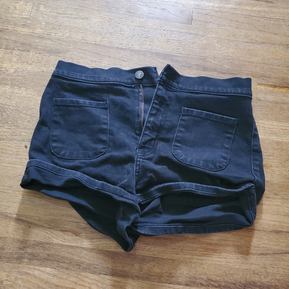 Abercrombie & Fitch Black Denim Shorts